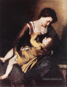 Madonna Baroque peintre Orazio Gentileschi Peinture à l'huile